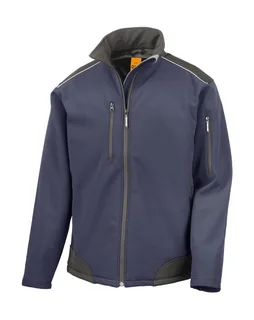 Result Work-Guard Softshell werkjack in ripstop Cordura® in Navy/Black, voorkant