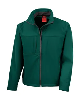 Result Klassiek softshell jack in Bottle Green, voorkant