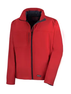 Result Klassiek softshell jack in Red, voorkant