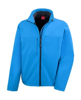 Result Klassiek softshell jack in Azure, voorkant