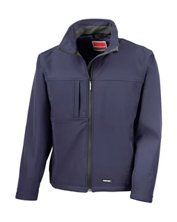 Result Klassiek softshell jack in Navy, voorkant