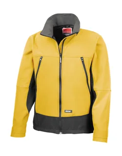 Result Activity softshell jack in Sport Yellow/Black, voorkant