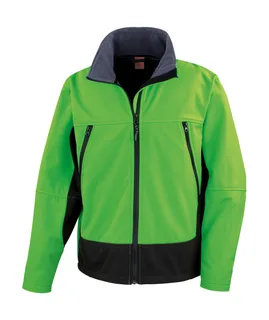 Result Activity softshell jack in Vivid Green/Black, voorkant