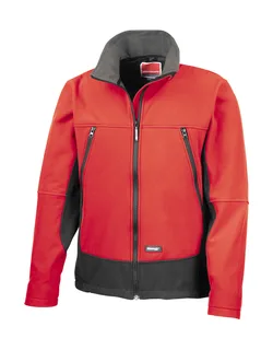 Result Activity softshell jack in Red/Black, voorkant