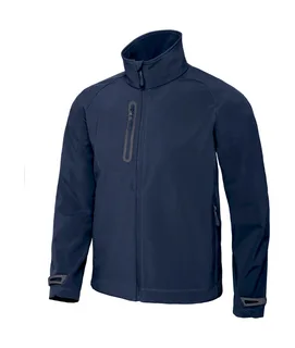 B&C Heren technische softshell jack in Navy, voorkant