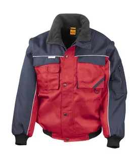 Result Work-Guard Heavy Duty jacket in Red/Navy, voorkant