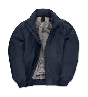 B&C Crew bomber jacket in Navy/Warm Grey, voorkant
