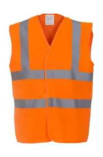 Yoko Fluohesje met 2 banden en bretelbies in Fluo Orange, voorkant