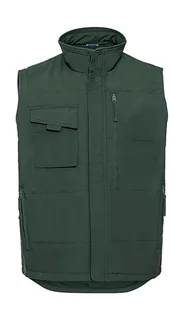 Russell Heavy Duty bodywarmer in Bottle Green, voorkant