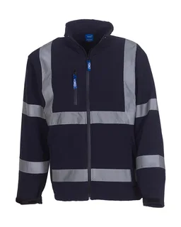 Yoko Fluo softshell jacket in Navy, voorkant