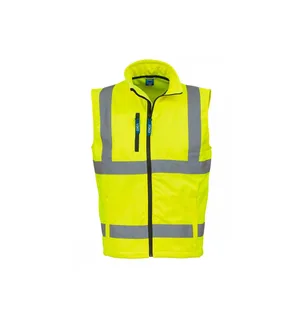 Yoko Fluo Softshell Bodywarmer in Fluo Yellow, voorkant