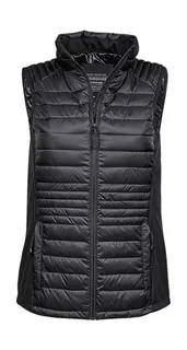 Tee Jays Dames Crossover bodywarmer in Black/Black, voorkant