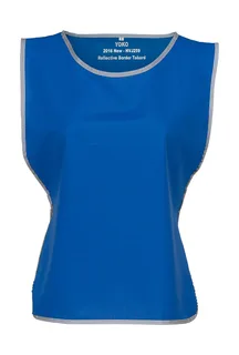 Yoko Fluo Reflective Border Tabard in Royal Blue, voorkant