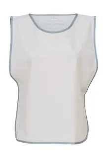 Yoko Fluo Reflective Border Tabard in White, voorkant