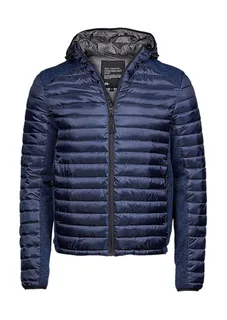 Tee Jays Crossover outdoorjack met capuchon in Navy/Navy Melange, voorkant