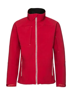 Russell Heren Bionic-Finish® softshell jack in Classic Red, voorkant