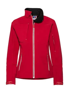 Russell Dames Bionic-Finish® softshell jack in Classic Red, voorkant