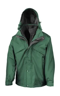 Result 3-in-1 jack met fleece in Bottle Green, voorkant