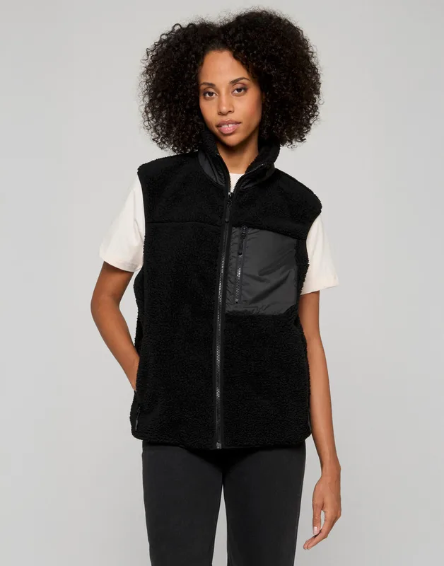 Build Your Brand Bonded Sherpa Vest