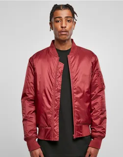 Build Your Brand Bomberjack in Burgundy, voorkant