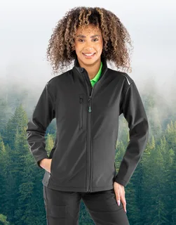 Result Recycled Dames gerecycled 3-laags bedrukbaar softshell jack – foto 1