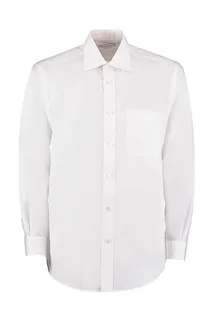 Kustom Kit Business overhemd, classic fit in White, voorkant