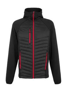 Regatta Professional Heren Navigate hybride jack met capuchon in Black/Classic Red, voorkant