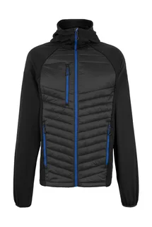 Regatta Professional Heren Navigate hybride jack met capuchon in Black/New Royal, voorkant