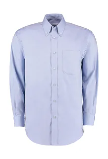 Kustom Kit Premium oxford overhemd, classic fit in Light Blue, voorkant