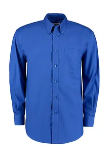Kustom Kit Premium oxford overhemd, classic fit in Royal, voorkant