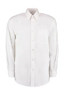 Kustom Kit Premium oxford overhemd, classic fit in White, voorkant