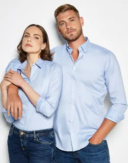 Kustom Kit Women's long-sleeved stretch Oxford blouse, tailored fit – foto 4