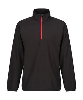 Regatta Professional Navigate Half Zip Fleece in Black/Classic Red, voorkant