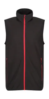 Regatta Professional Navigate Fleece Bodywarmer in Black/Classic Red, voorkant