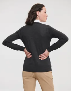 Russell Collection Dames gebreid vest met V-hals – foto 1