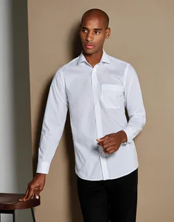 Kustom Kit Poplin overhemd, tailored fit – foto 1