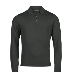 Tee Jays Gebreide polo in Pine, voorkant