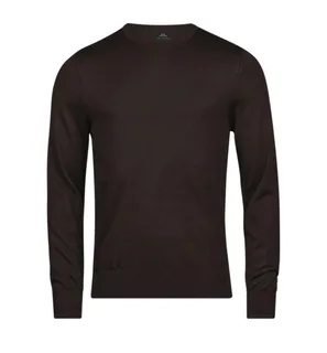 Tee Jays Men's crew neck jumper in Pine, voorkant