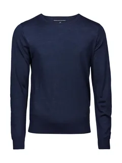 Tee Jays Men's crew neck jumper in Navy, voorkant