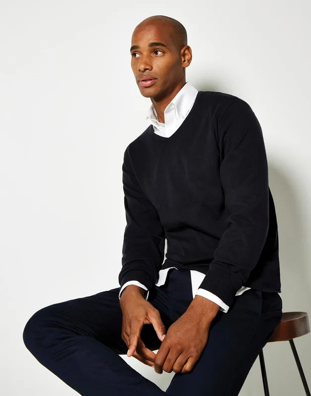 Kustom Kit Arundel sweater met V-hals, classic fit