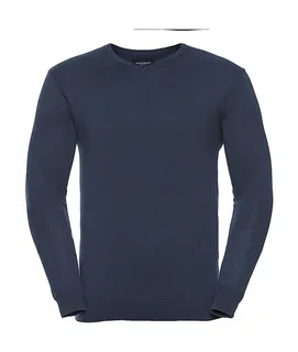 Russell Collection Heren gebreide trui met V-hals in French Navy, voorkant