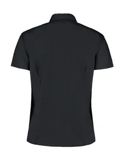 Bargear Women's short-sleeved mandarin collar blouse, tailored fit – foto 4