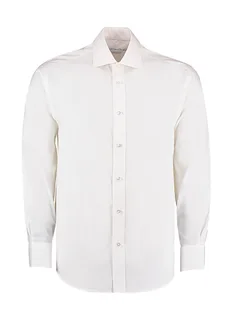 Kustom Kit Premium oxford overhemd met cutaway-kraag, classic fit in White, voorkant