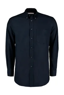 Kustom Kit Workwear oxford overhemd, classic fit in French Navy, voorkant