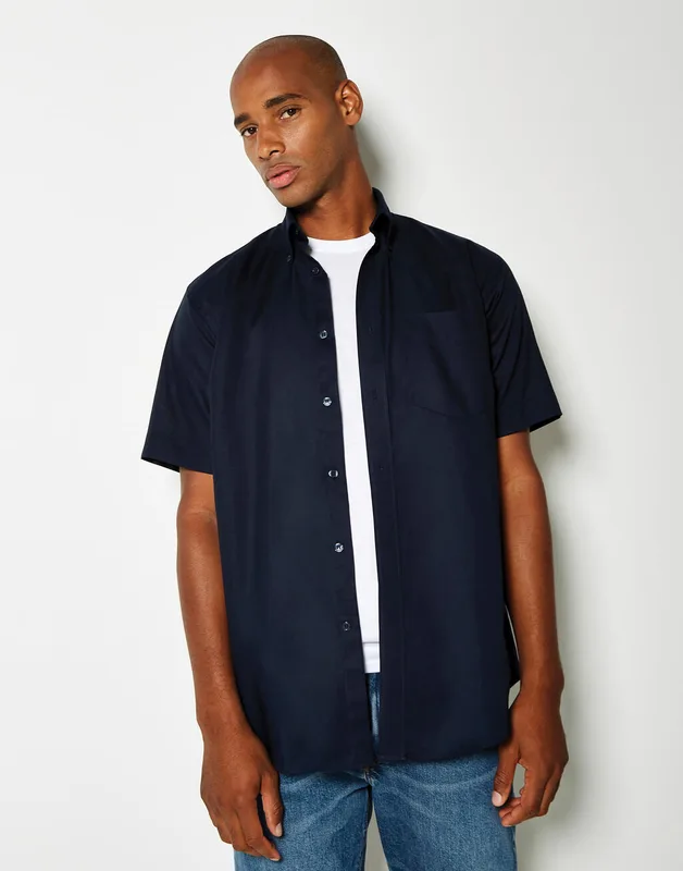 Kustom Kit Workwear oxford overhemd met korte mouwen, classic fit