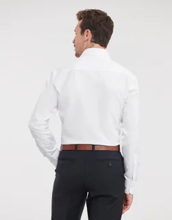 Russell Collection Men's long-sleeved herringbone shirt – foto 1