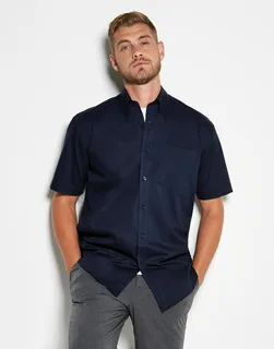 Kustom Kit Premium oxford overhemd met korte mouwen, classic fit – foto 3