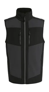 Regatta Professional E-Volve Softshell Bodywarmer in Ash/Black, voorkant
