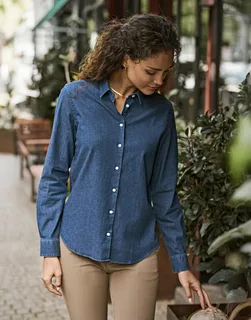 Tee Jays Dames denim blouse – foto 1