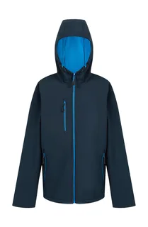 Regatta Professional Navigate 2-layer hooded softshell jacket in Navy/French Blue, voorkant